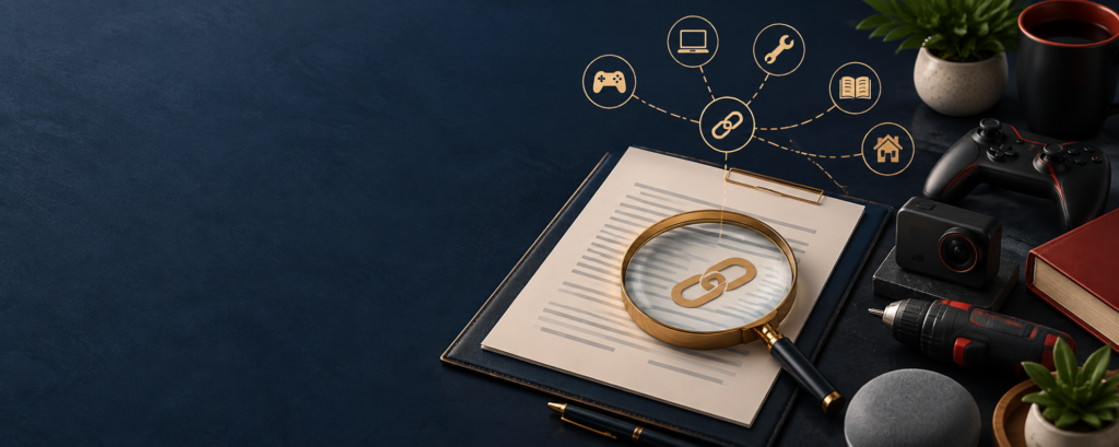 Affiliate disclosure document with product categories connected through an affiliate marketing network